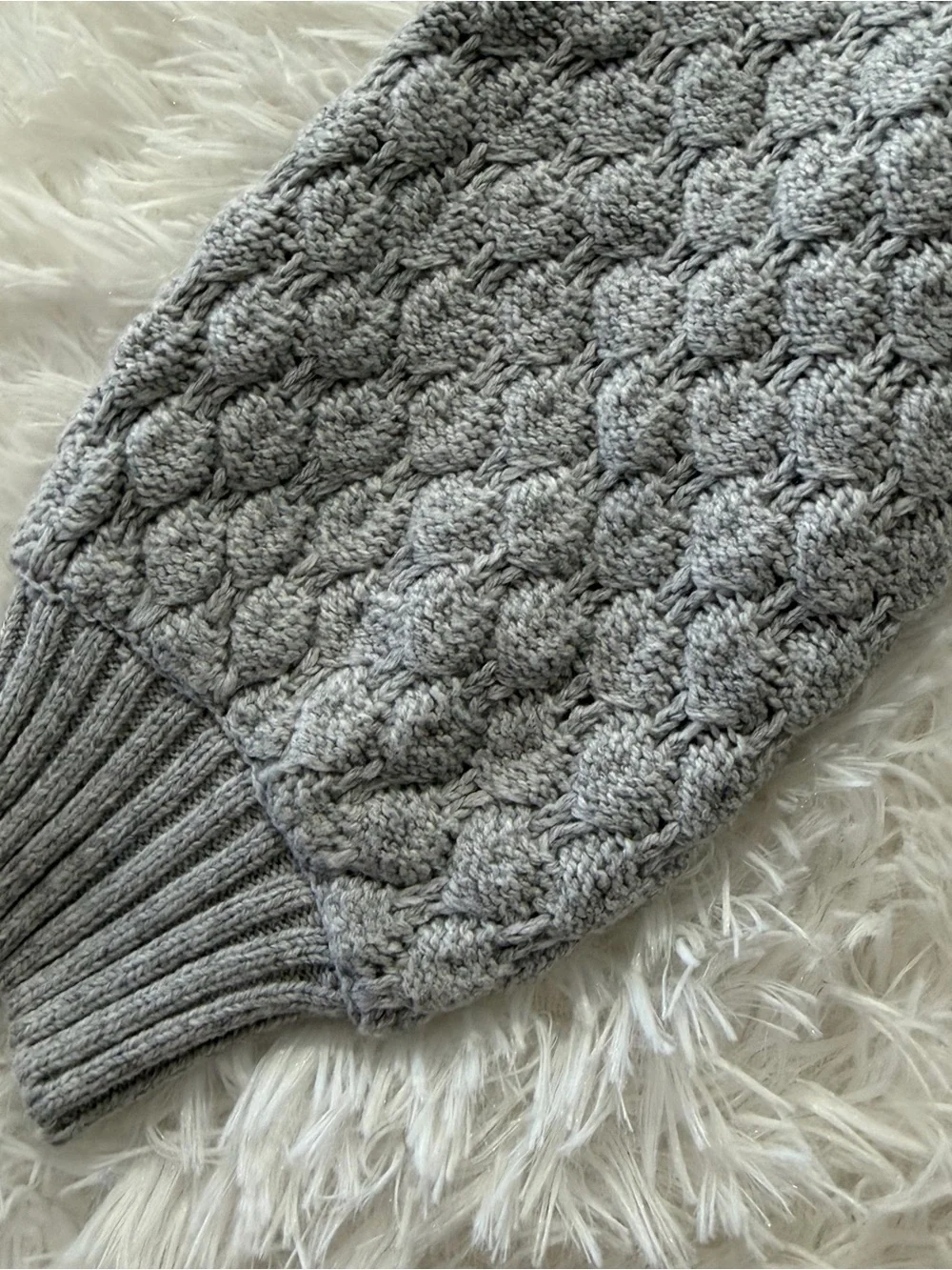 JANIE AND JACK Girls Textured Knit Cardigan Sweater Size 5 High Rise Heather